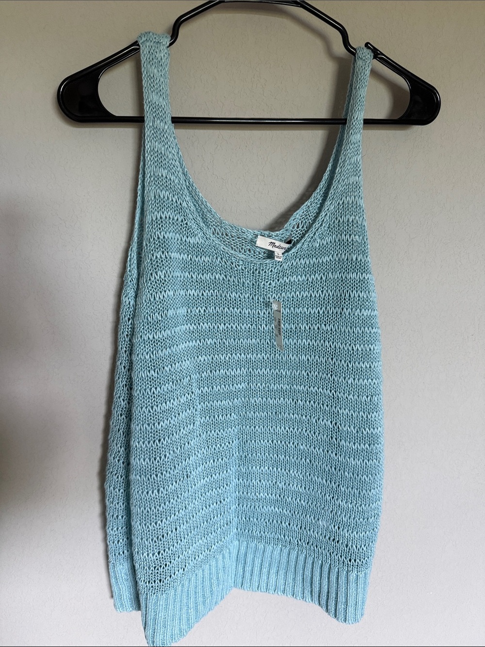 Madewell Light Blue Knit Tank Top